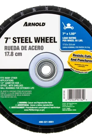 Get Yours Arnold 490-321-0001 7" Steel Wheel Diamond Tread