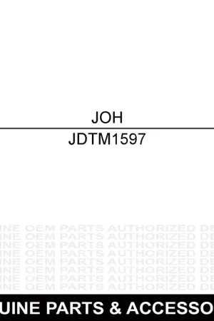Buy Online John Deere TM1597 Technical Manual