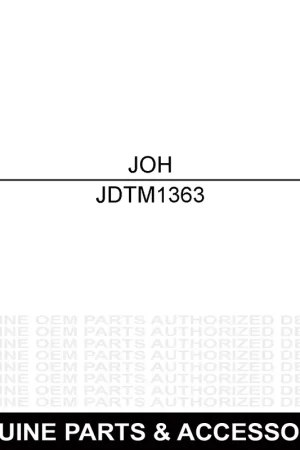 Budget John Deere TM1363 Technical Manual