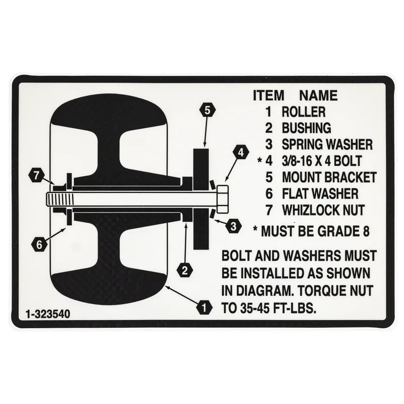 Exmark 1-323540 Exmark Roller Mounting Decal Affordable