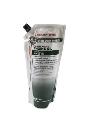 Trusted Brand MTD OEM-737-0208 4-Cycle Lawnmower Engine Oil SAE 30 20oz