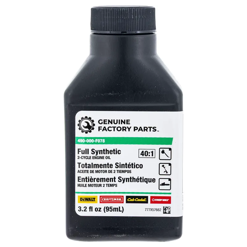 CUB CADET 490-000-F078 40:1 2-Cycle Synthetic Oil 3.2oz Limited Time