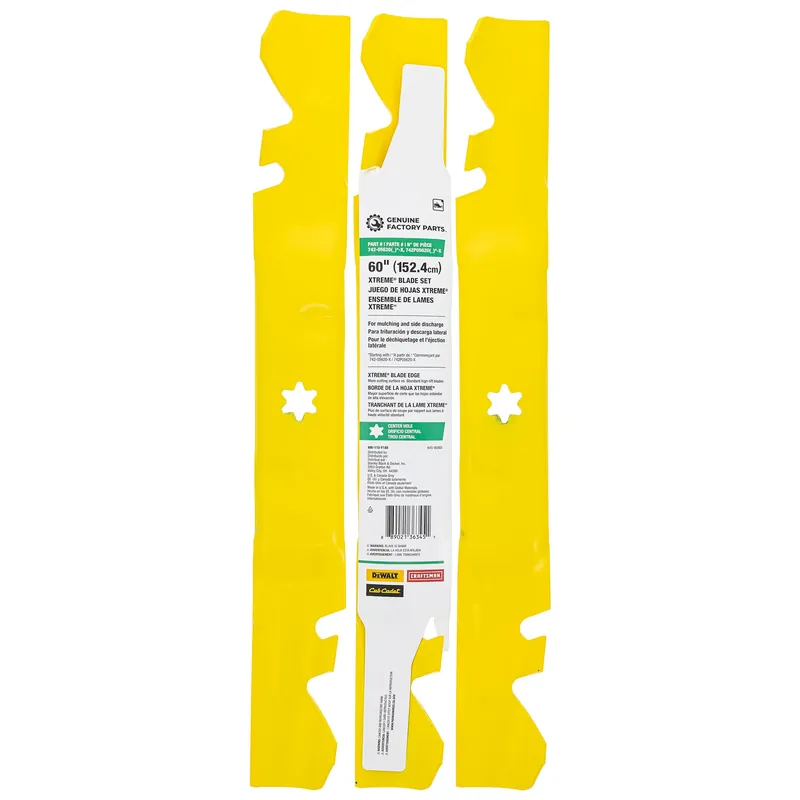 Buy Online CUB CADET 490-110-F188 60" Mulch Blade Set 6-Point Mount
