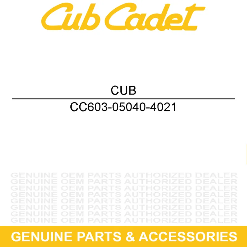 CUB CADET 603-05040-4021 Yellow Cruise/Brake Arm Discount
