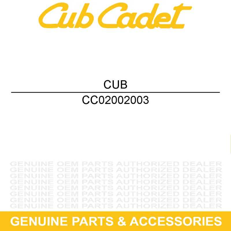 Professional Grade CUB CADET 02002003 FITTING-ADAPTER 8