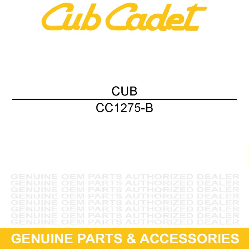 Budget CUB CADET 1275-B 12 X 1.75 STEEL -