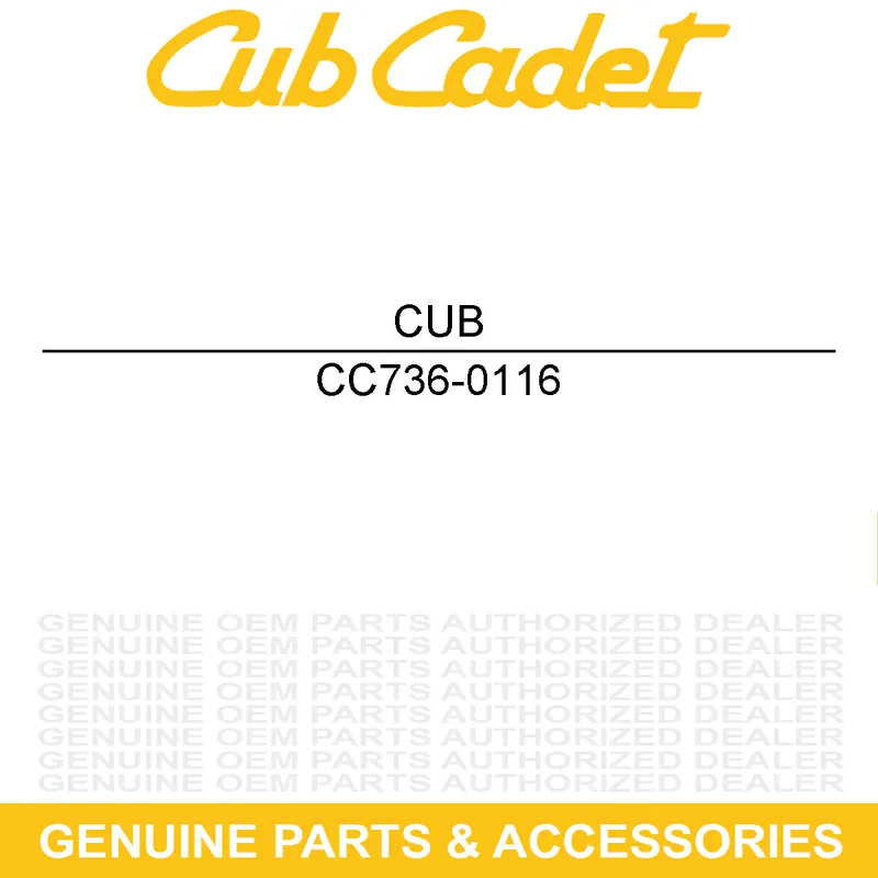 CUB CADET 736-0116 Flat Washer 0.630X0.940X0.060 Get Yours