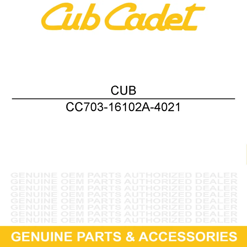 Authentic CUB CADET 703-16102A-4021 Floorboard