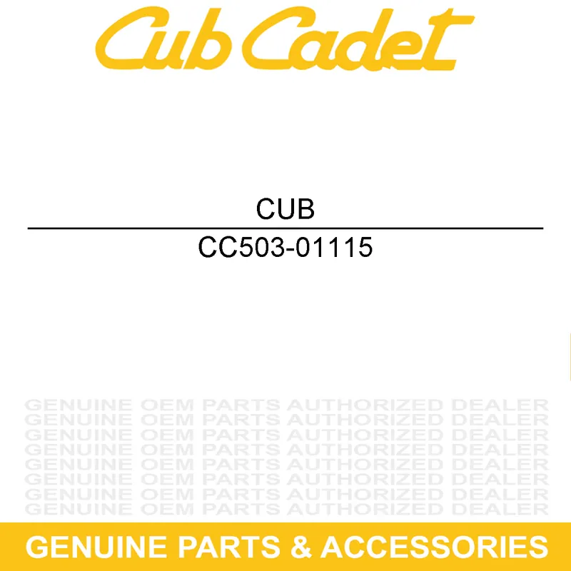 CUB CADET 503-01115 EXTERNAL THREAD NU Next Day Delivery