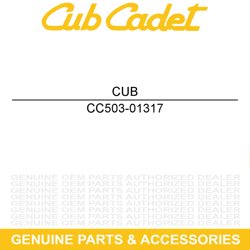 CUB CADET 503-01317 PARKING ARM SHAFT Fast Shipping