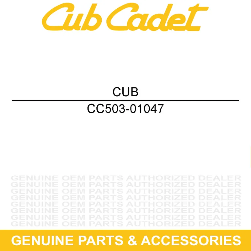 Authentic CUB CADET 503-01047 O-RING 29.6X2.4