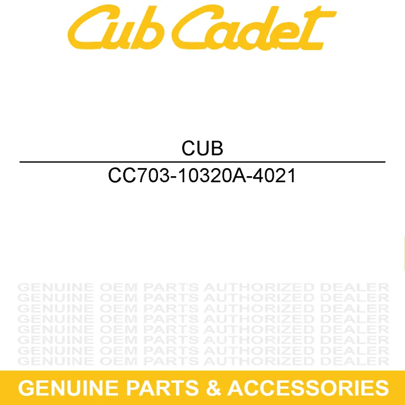 CUB CADET 703-10320A-4021 Yellow Seat Mounting Bracket Brand New