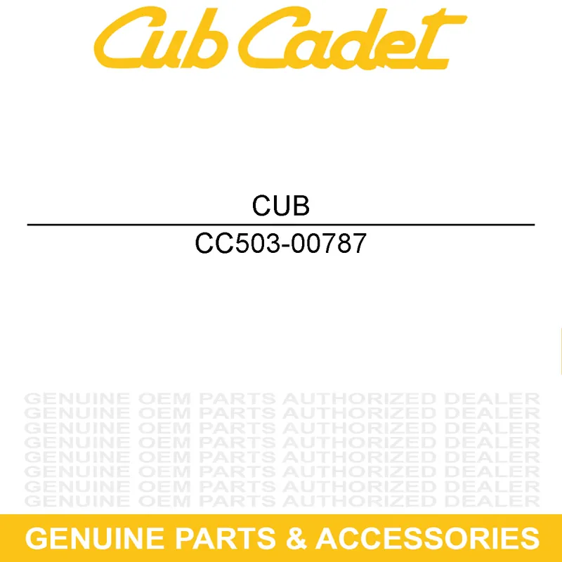 Buy Online CUB CADET 503-00787 OIL COOLER