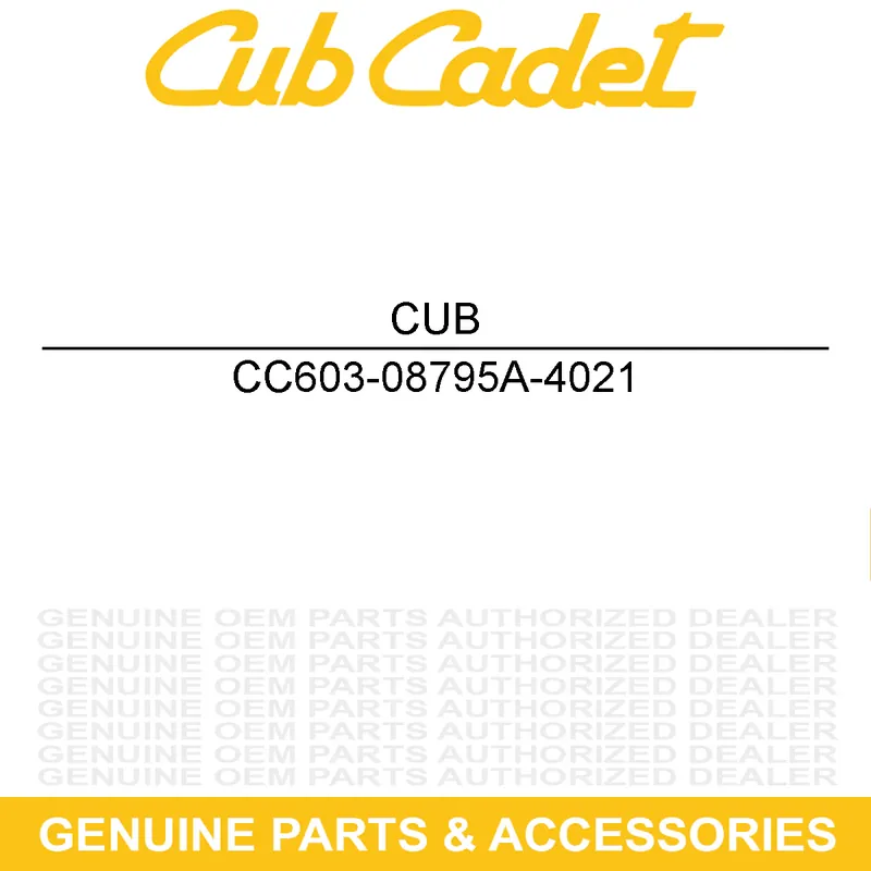 CUB CADET 603-08795A-4021 YOKE-CASTER WHEEL Deal