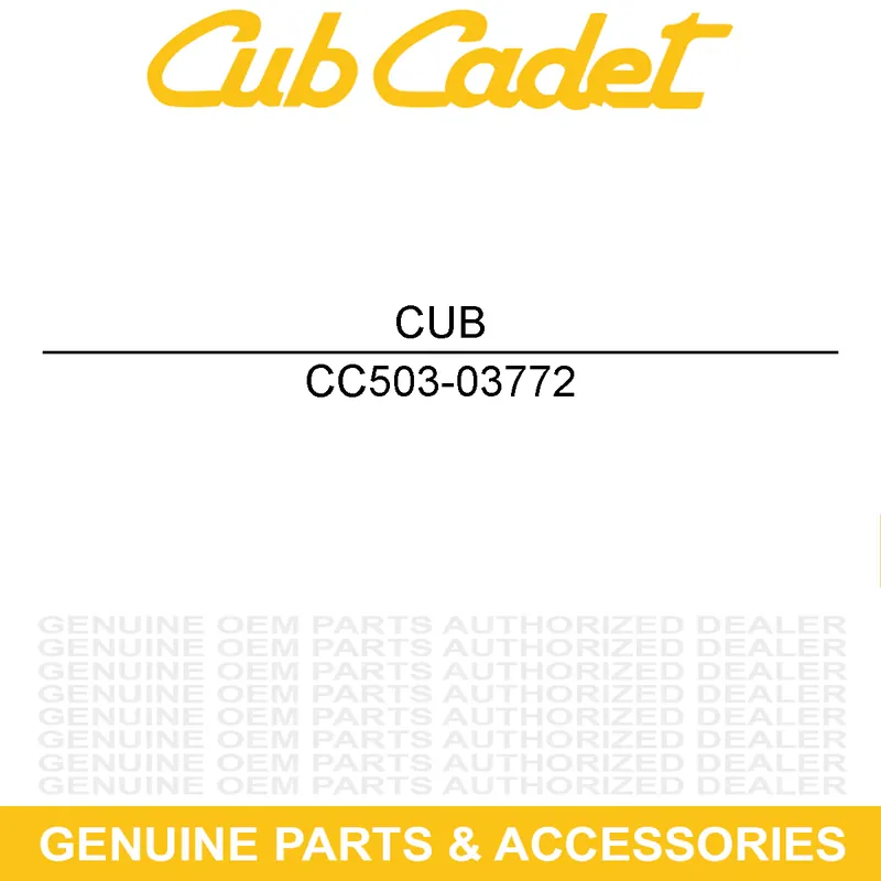 CUB CADET 503-03772 Bottom Left Seat Pad Special Discount