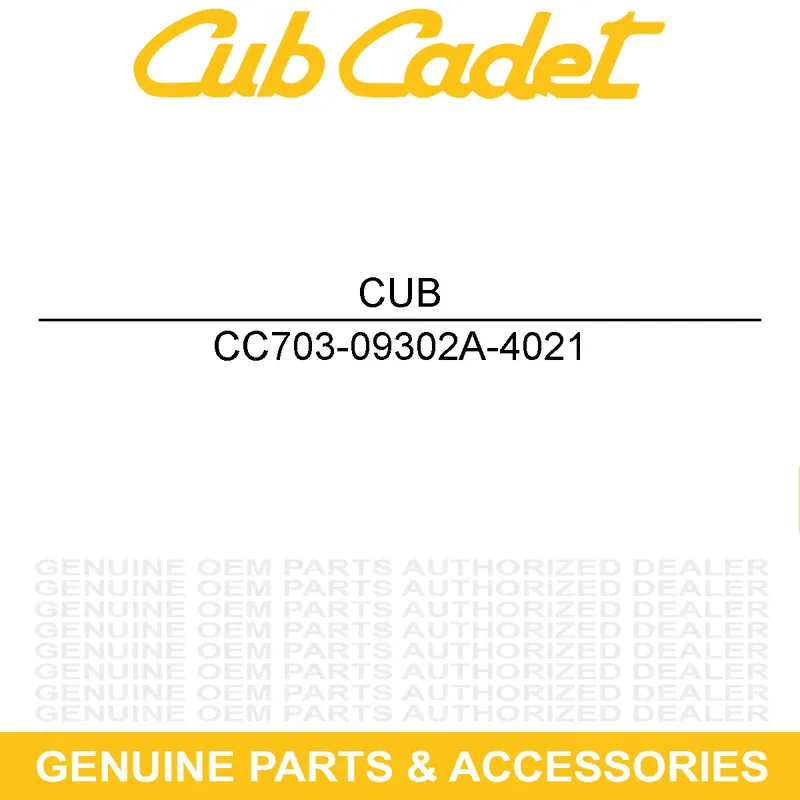 CUB CADET 703-09302A-4021 BUMPER-REAR Next Day Delivery