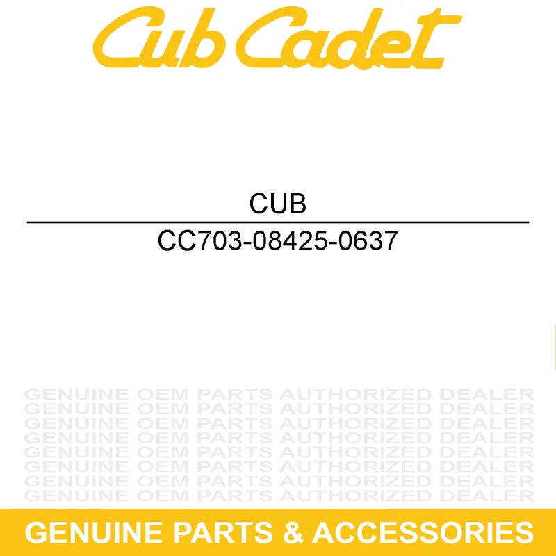 Luxury CUB CADET 703-08425-0637 BRKT-UP STOP STMP