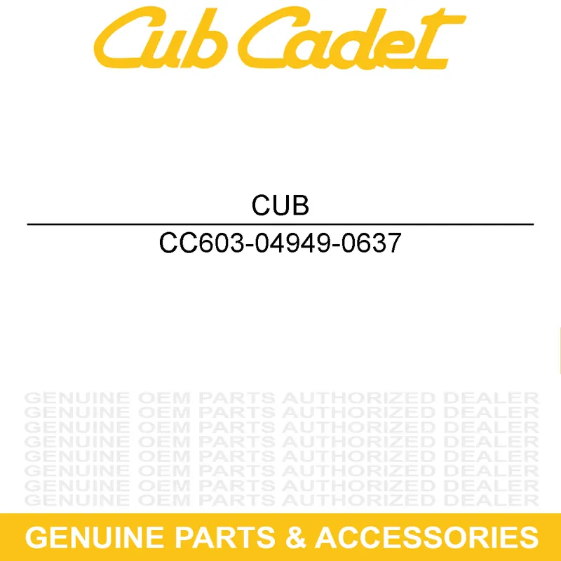 Must Have CUB CADET 603-04949-0637 Black Upper Steering Column