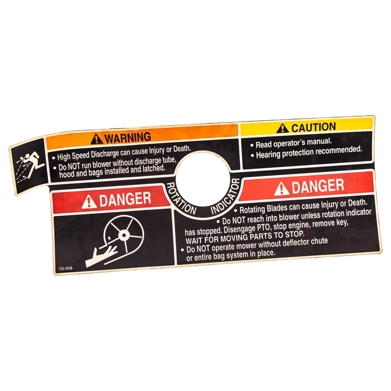 Exmark 103-3508 Warning Decal Seasonal Sale