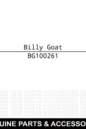 Billy Goat 100261 LABEL HOT ENGINE Instant Buy