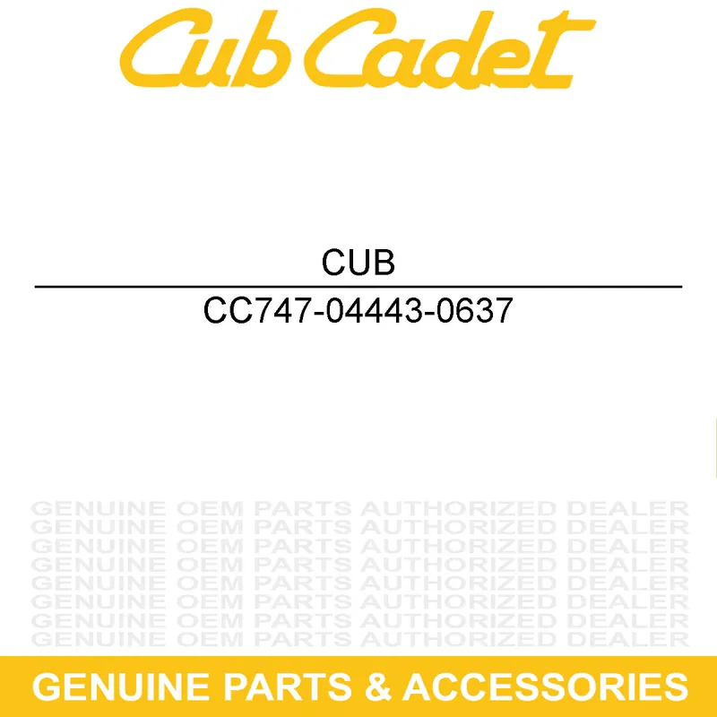 Latest CUB CADET 747-04443-0637 BAIL:CLUTCH