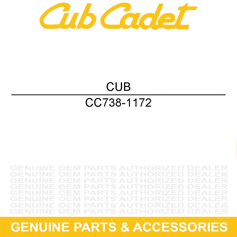 CUB CADET 738-1172 Shoulder Screw .750 X.500 Buy Online