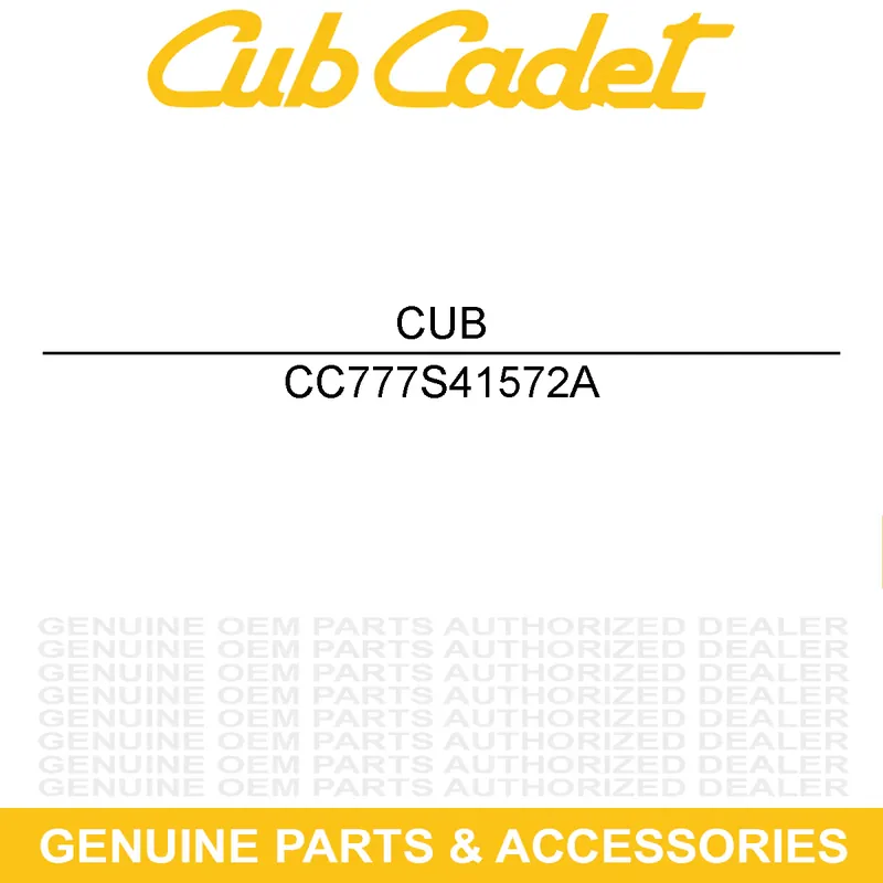 Weekend Sale CUB CADET 777S41572A LABEL-BATTERY