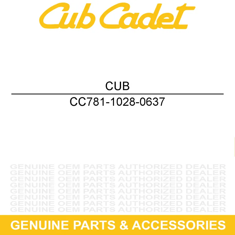 CUB CADET 781-1028-0637 BRKT:KEEPR:IDLR P Professional Grade