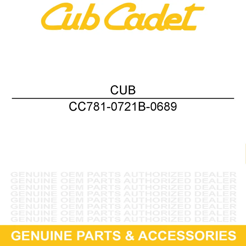 CUB CADET 781-0721B-0689 HOUSING-FLAIL LWR Shop Now