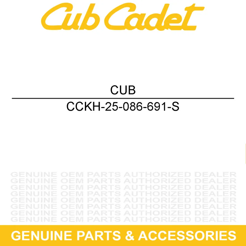 High Quality CUB CADET KH-25-086-691-S SCREW-HEX FLG M6