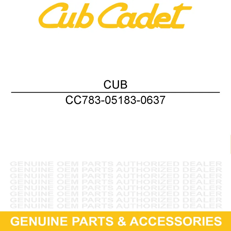 Final Sale CUB CADET 783-05183-0637 BAFFLE-DISCHARGE