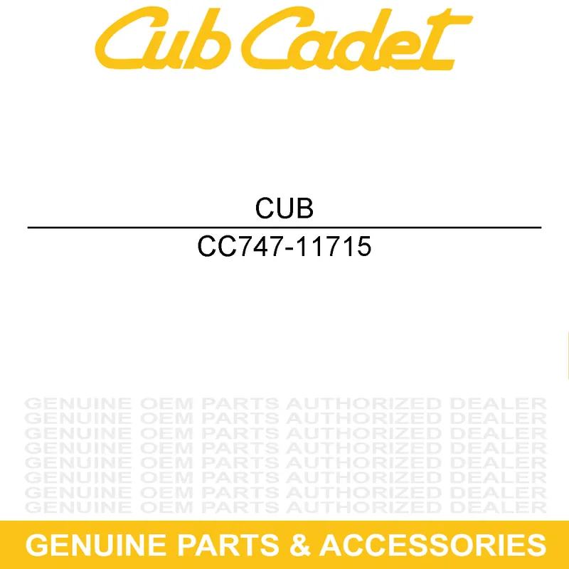 Certified CUB CADET 747-11715 Deck Cable Support Rod