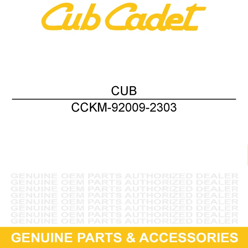 CUB CADET KM-92009-2303 SCREW Low Price