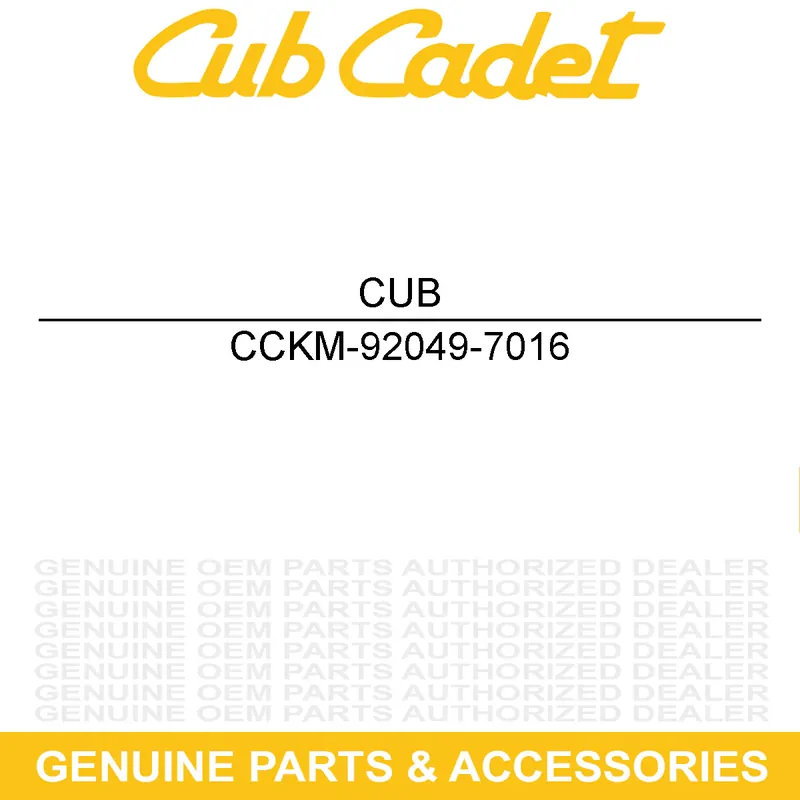 CUB CADET KM-92049-7016 SEAL-OIL While Supplies Last