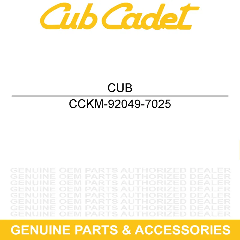 CUB CADET KM-92049-7025 SEAL-OIL One Day Deal