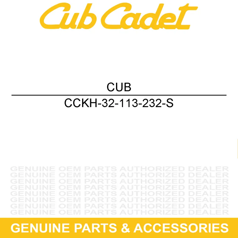 CUB CADET KH-32-113-232-S 7000 Series Label Top Pick