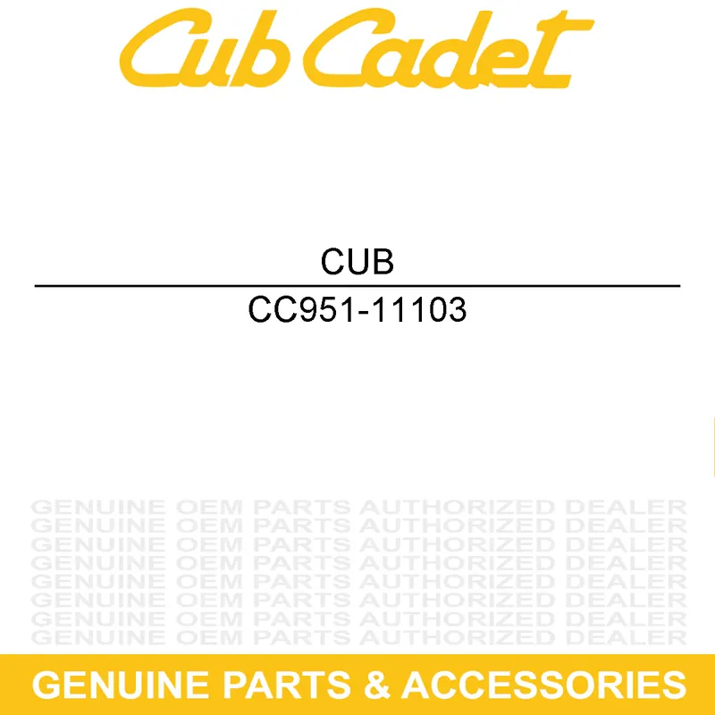CUB CADET 951-11103 SHIELD - COVER Buy Online