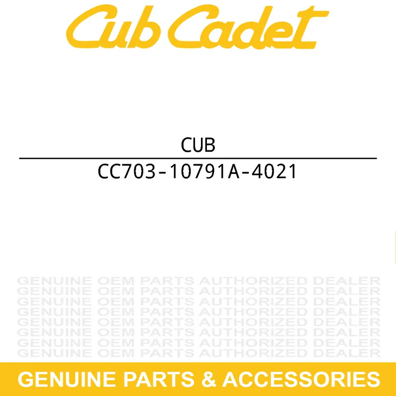 While Supplies Last CUB CADET 703-10791A-4021 Yellow 2 Left Hand Cover Plate