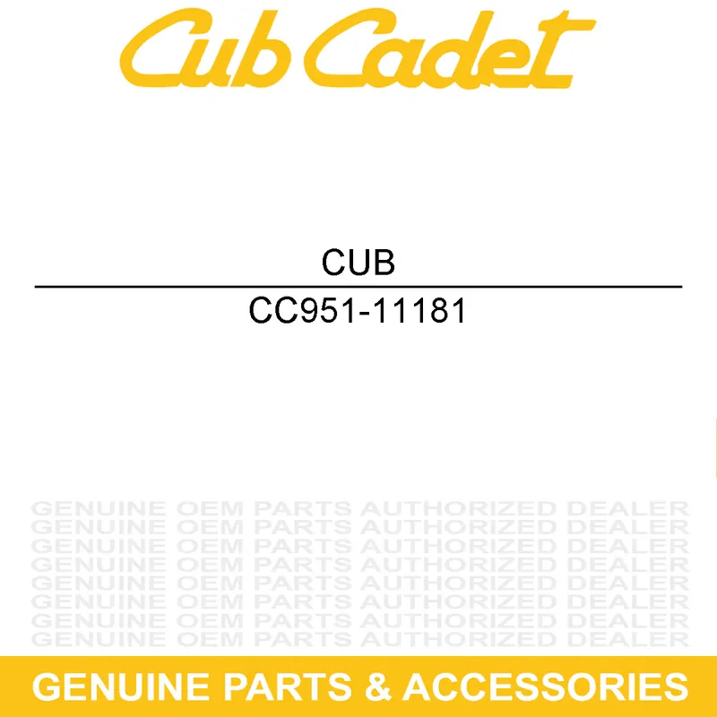 CUB CADET 951-11181 Muffler Baffle Cheap