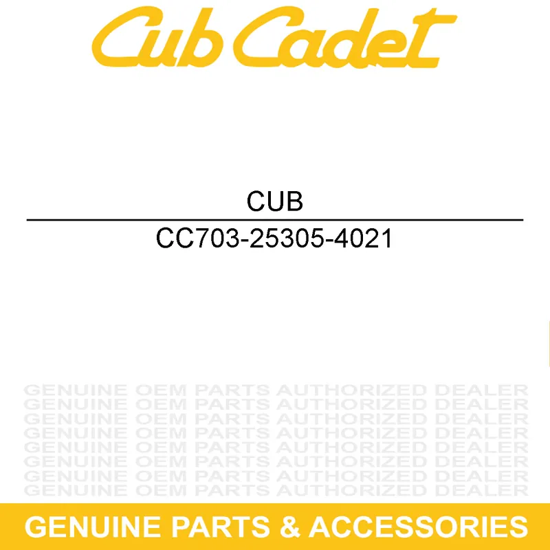 Premium CUB CADET 703-25305-4021 Yellow Fabricated Deck Belt Cover