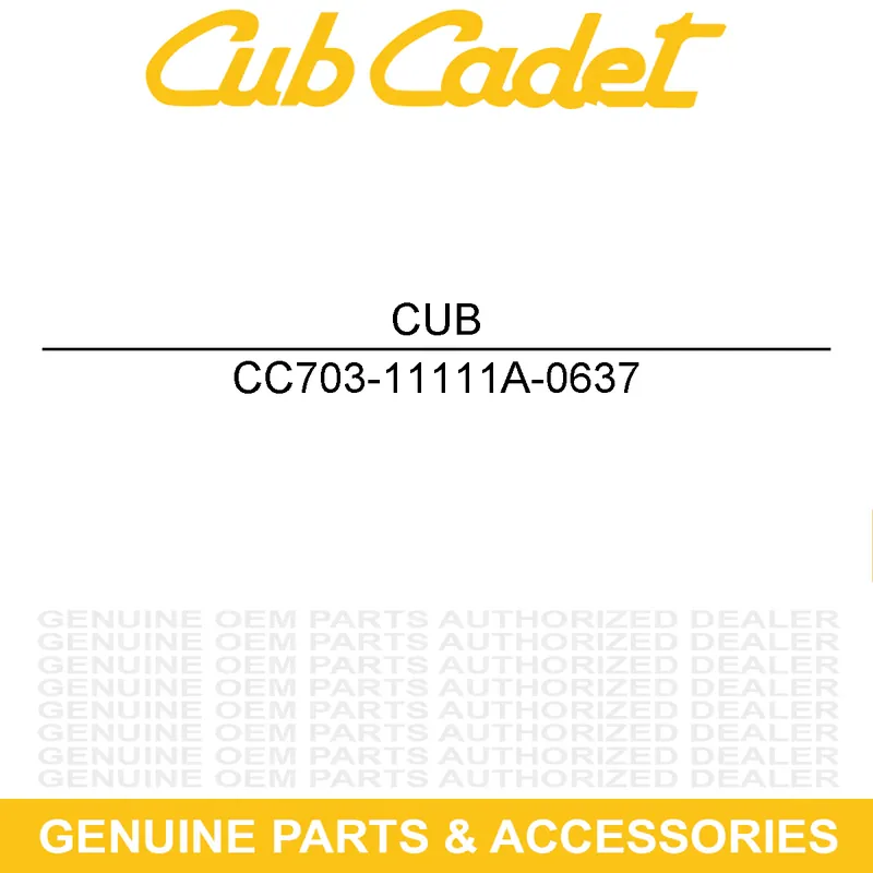 CUB CADET 703-11111A-0637 Lower Steering Column One Day Deal