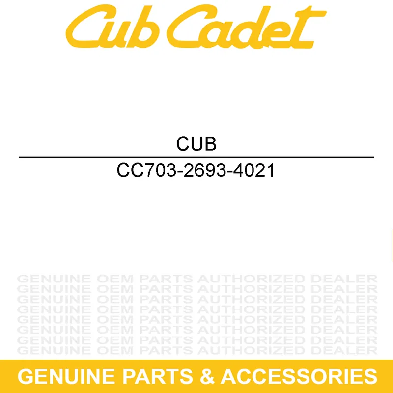 Buy Direct CUB CADET 703-2693-4021 BRKT:PIVOT CUB YEL