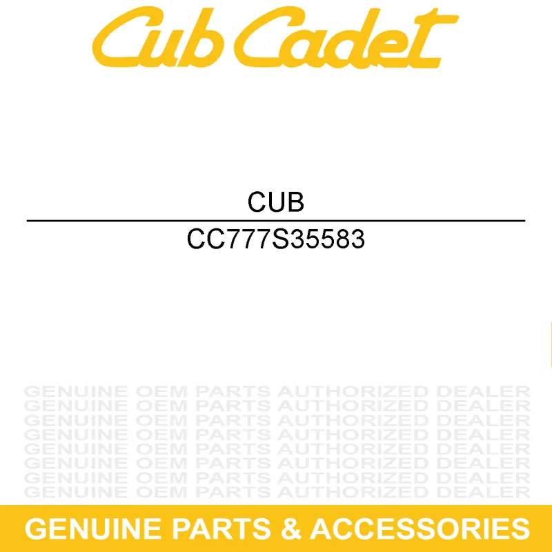 In Demand CUB CADET 777S35583 LBL-FRONT WARNING