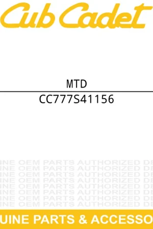 Authentic MTD 777S41156 LABEL-SNOW SS TBIL