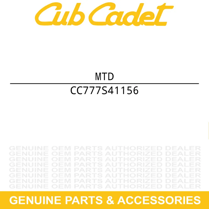 Authentic MTD 777S41156 LABEL-SNOW SS TBIL