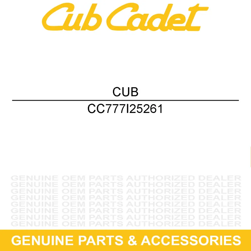 CUB CADET 777I25261 LABEL - ENGINE OIL Last Chance