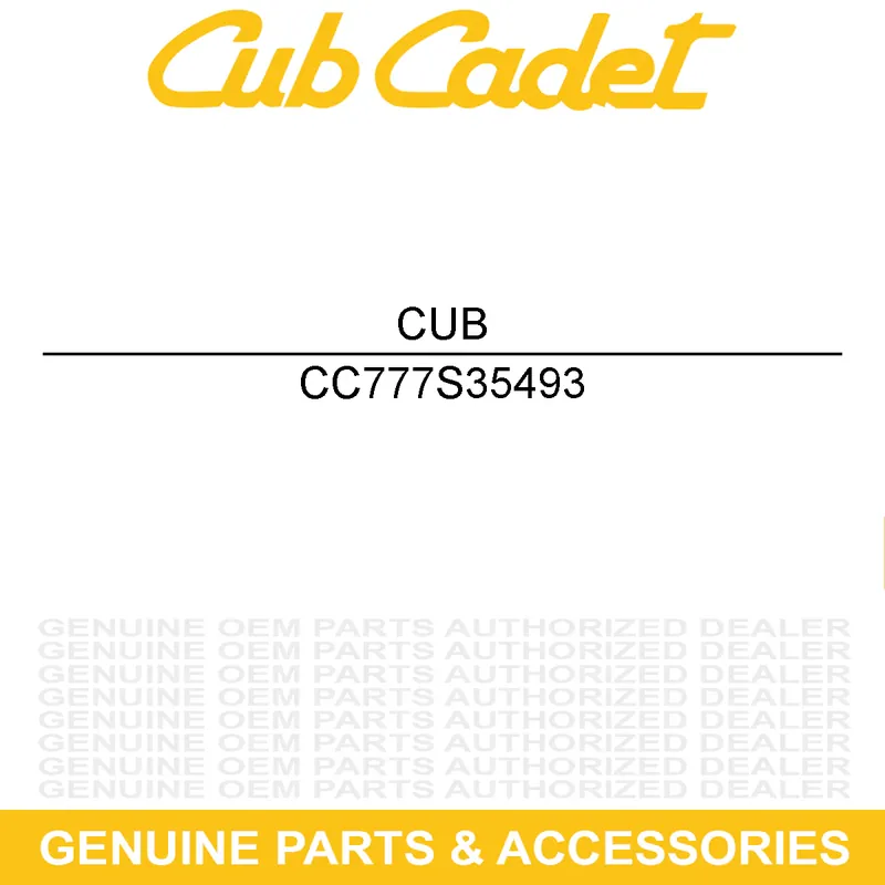 CUB CADET 777S35493 LBL-STARTING INST Special Discount