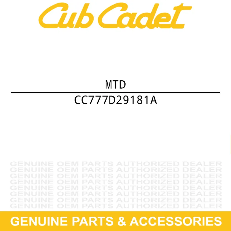 Same Day Shipping MTD 777D29181A LBL-AUTO BRONCO 42