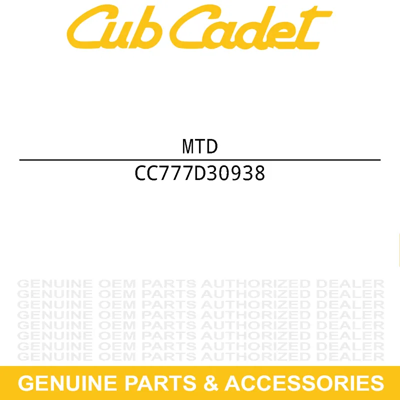 MTD 777D30938 LABEL-RIDER ZONG 3 Crafted
