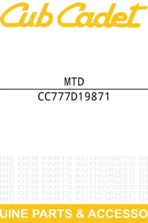 Trusted Brand MTD 777D19871 LABEL-SNOW PANEL S